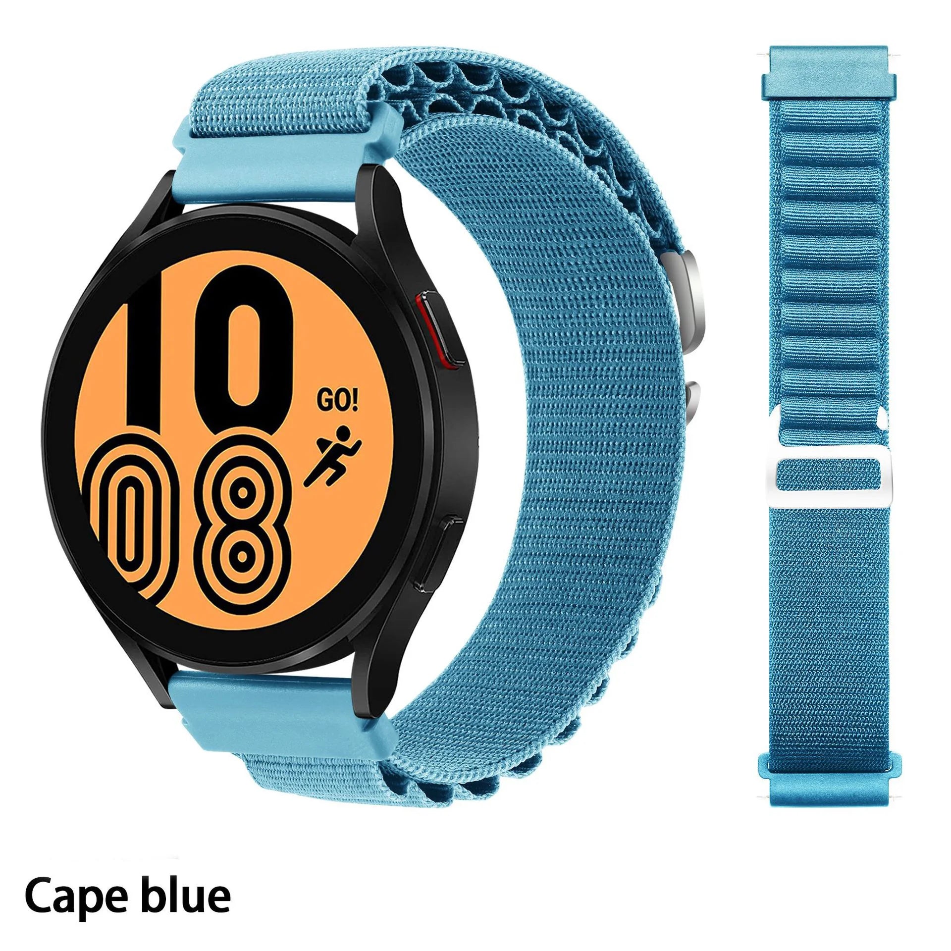 Suitable for Quartz Samsung Watch 4/5/6 20mm 22mm Nylon Quick Release Outdoor Strap Huawei GT3 High Mountain Loop Watch Bands Qme 8Blue 20mm