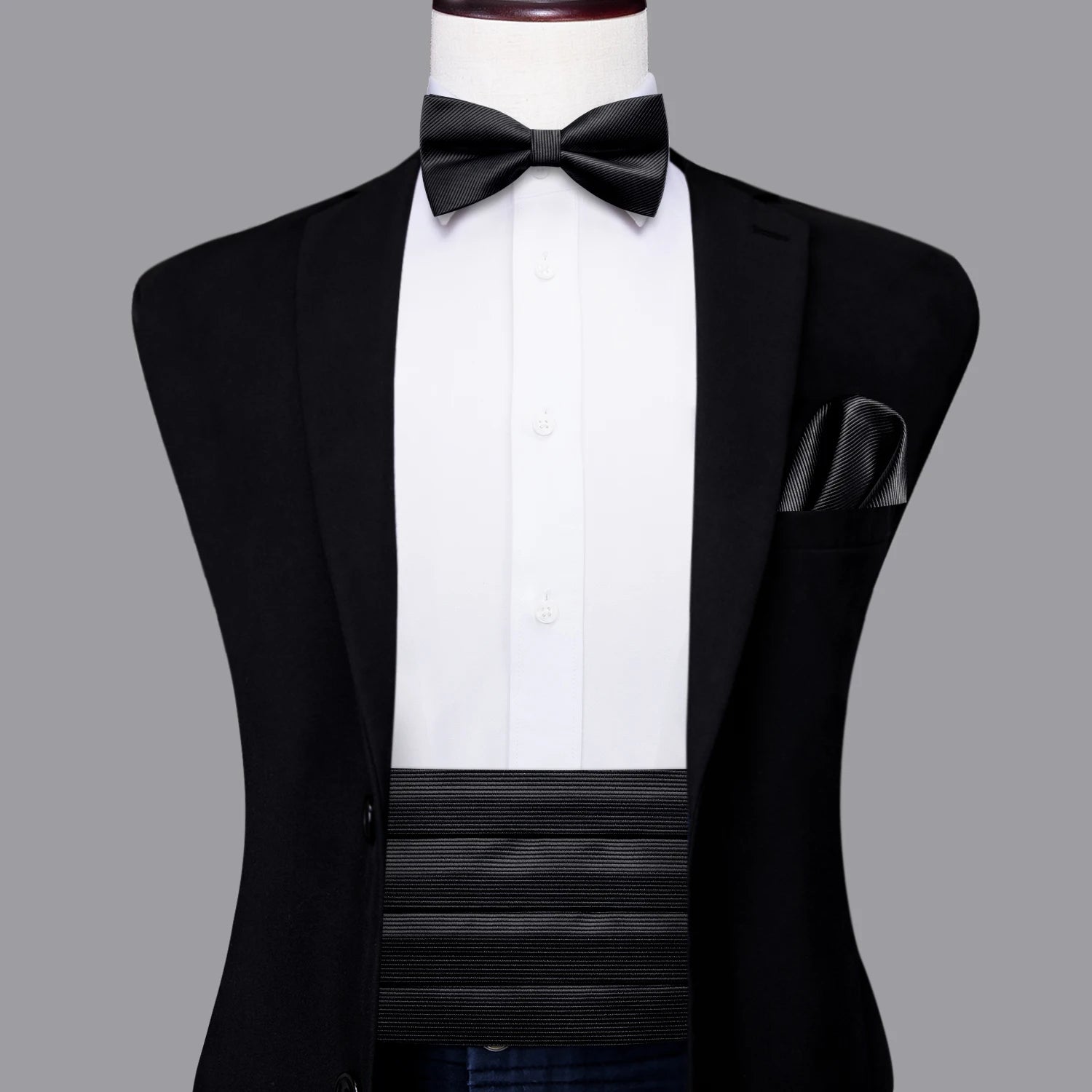 Hi-tie Mens Cummerbunds Vintage Formal Jacquard Pailey Bowtie Hanky Qme YF-2040
