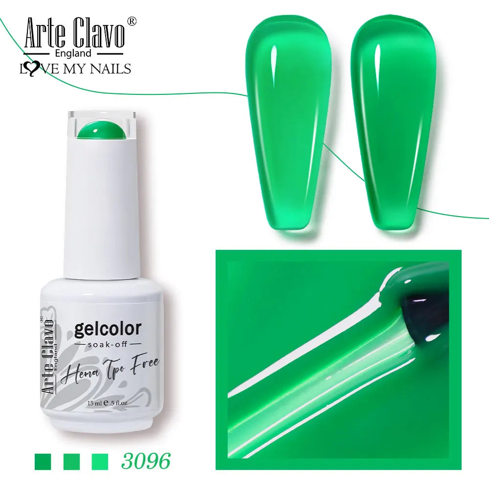 Arte Clavo Summer Nails Tip Candy Series Jelly Gel Nail Polish Blue