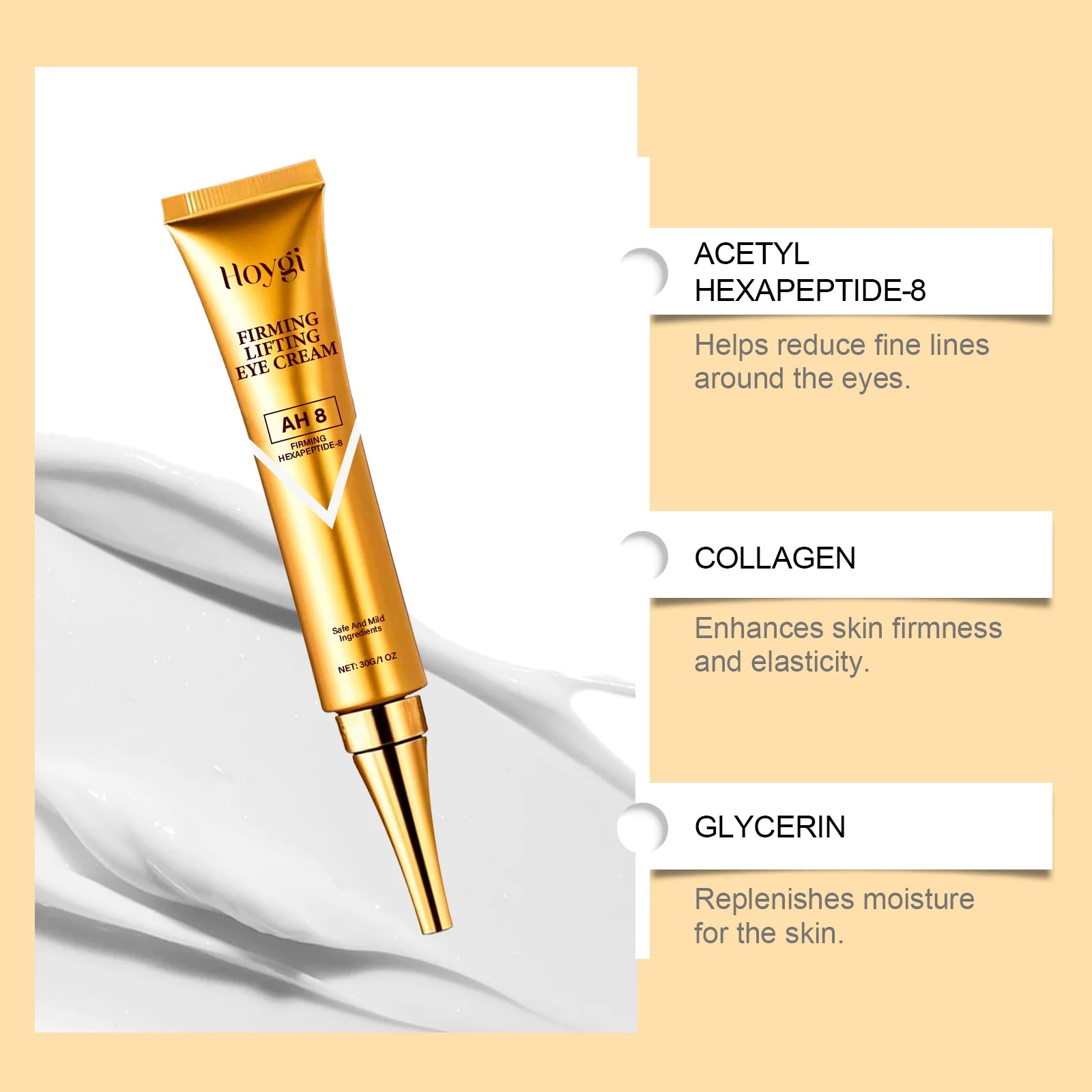 Eye Cream Care Firming Anti-Wrinkle Retinol Under Eye Lightening Dark Circles Eye Bags Removal Anti Puffiness Anti-Aging Qme