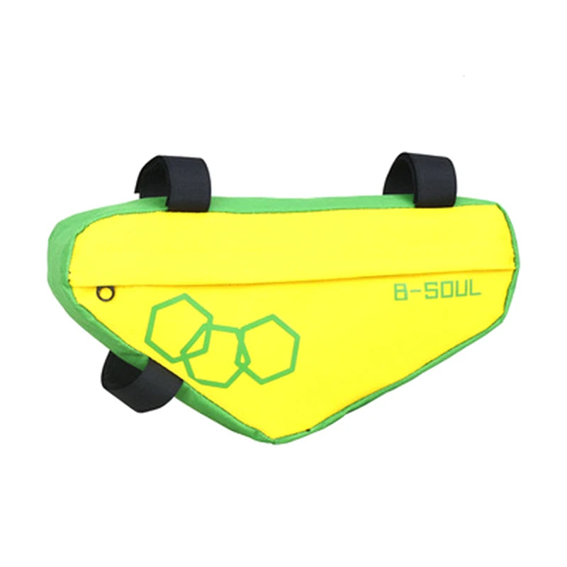 Triangle Bag Bicycle Front Frame Tube MTB Cycling Tool Accessories Qme green