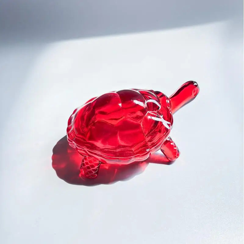 Glass Simulation Small Turtle Ornaments Glass Golden Turtle Home Fish Tank Landscaping Auspicious Decorations Qme A13