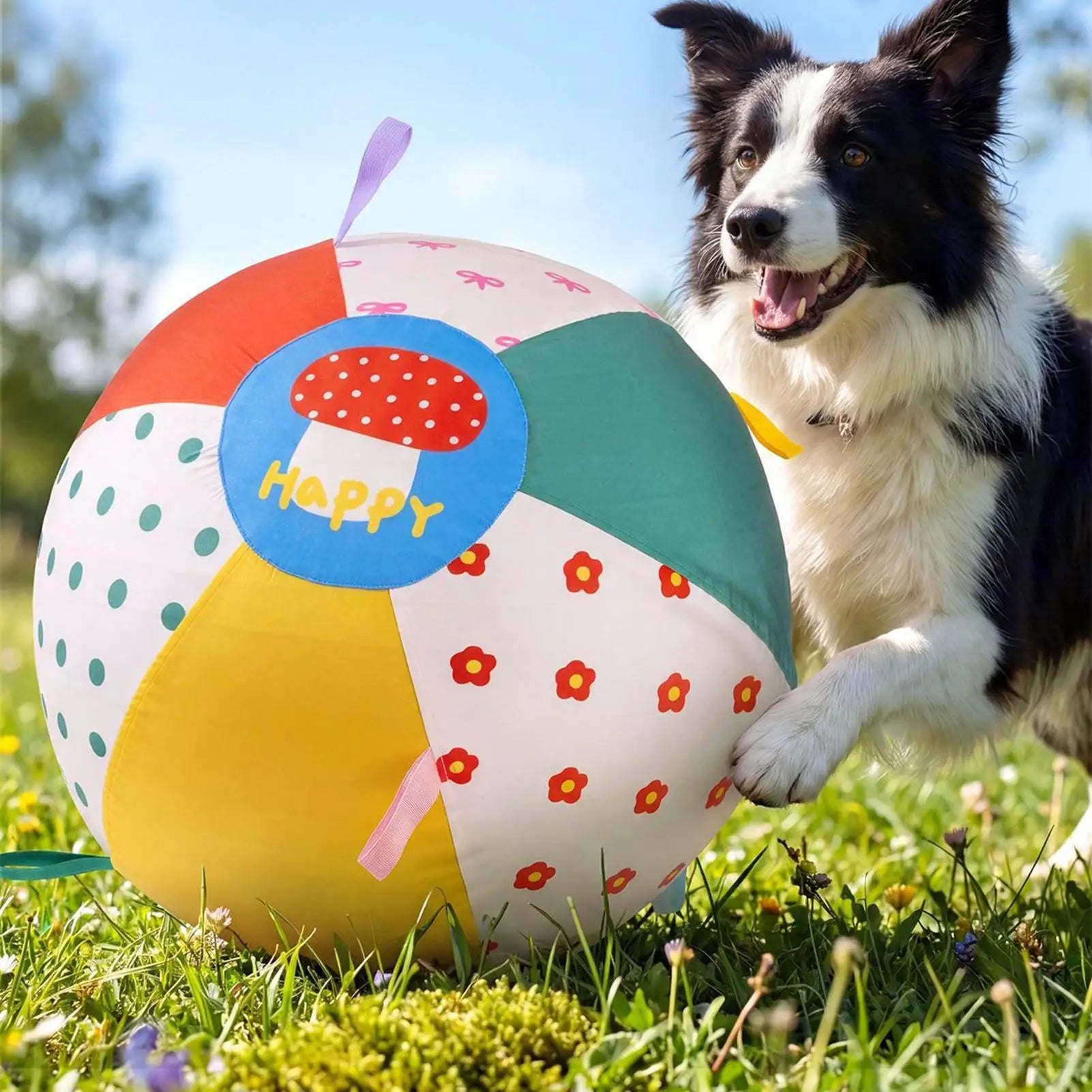 Herding Dog Toys Inflatable Enrichment Interactive Toys Outdoor Play Dog Herding Ball For Puppy Small Medium Large Keep Busy Qme