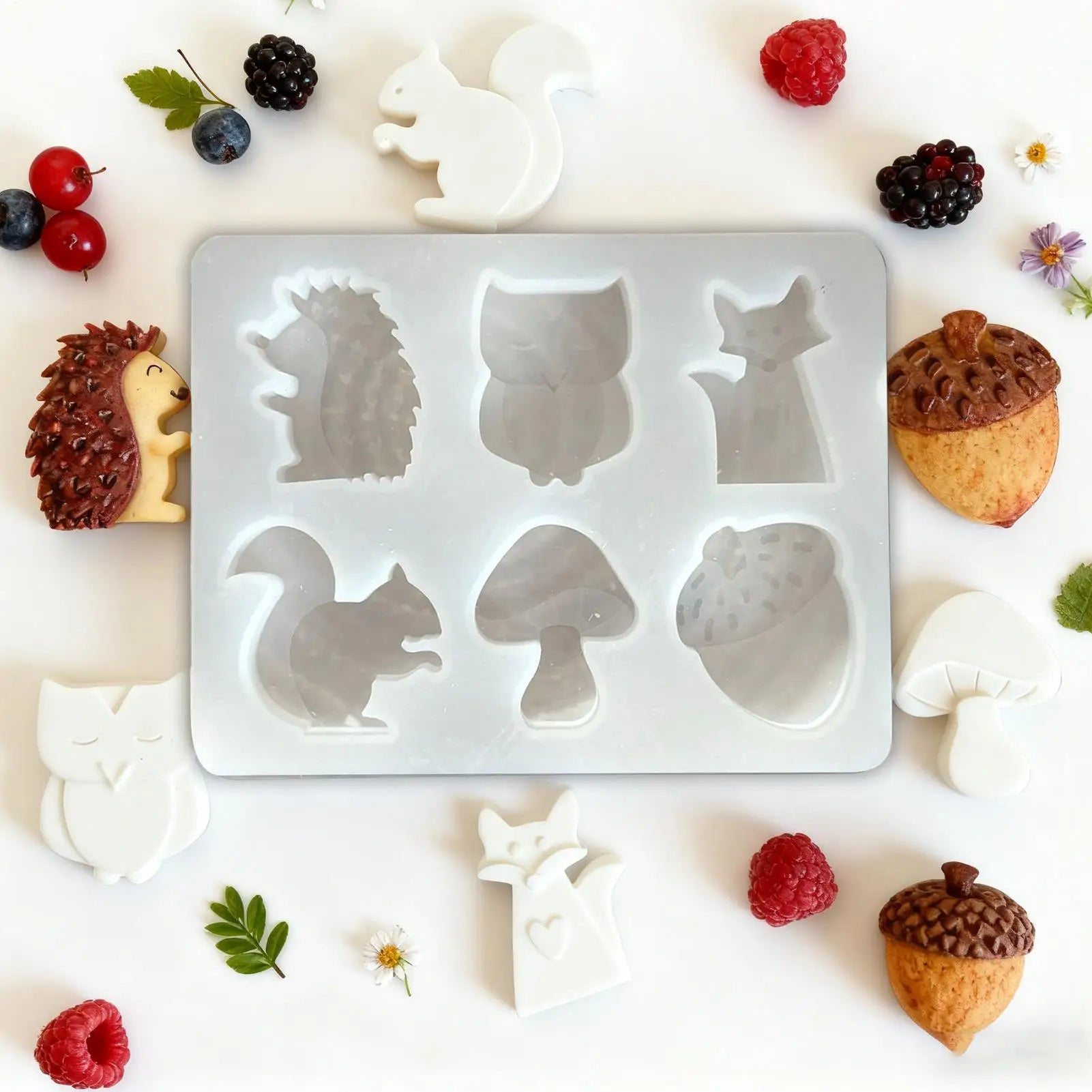 Animal Molds Silicone Bendable Tool Gadget Cute Soap Cement Plaster Qme