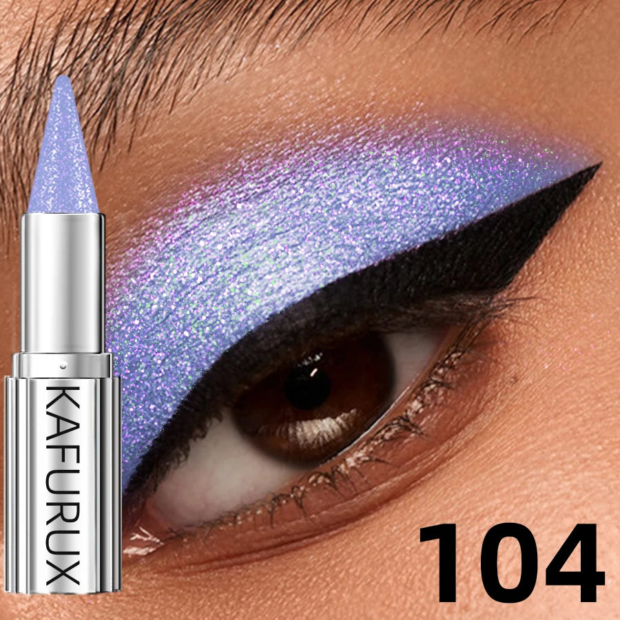 12 Colors Metallic White Black Purple Eyeshadow Pencil Glitter Liner Qme 104