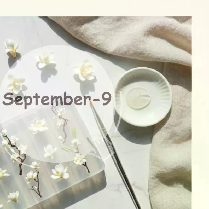 3D Magnolia Flowers Nail Mold DIY Silicone Tools Floral Petal Design Qme Default Title