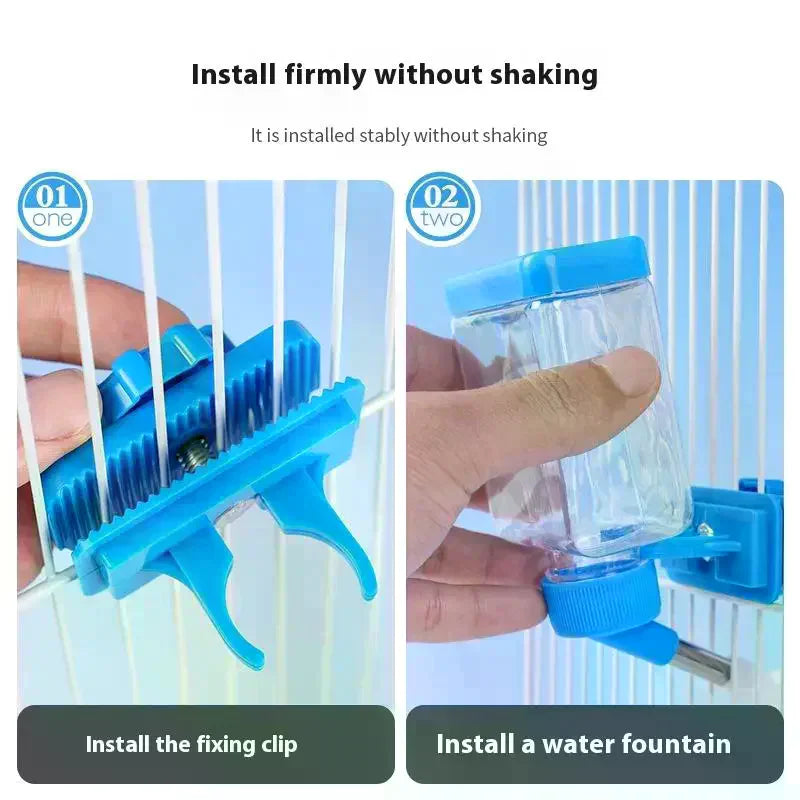 Bird Automatic Water Dispenser Cage Hanging Water Dispenser Easy To Clean Install Pets Water Dispensers Bird Cage Accessories Qme
