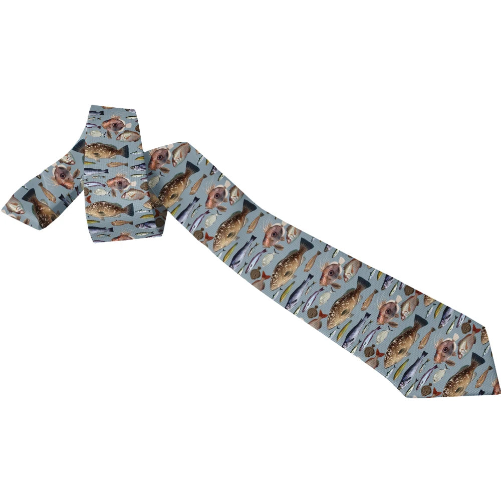 Design Fun Fish Tie Fashion Neutral Men's 3d Printing Deep Sea Qme