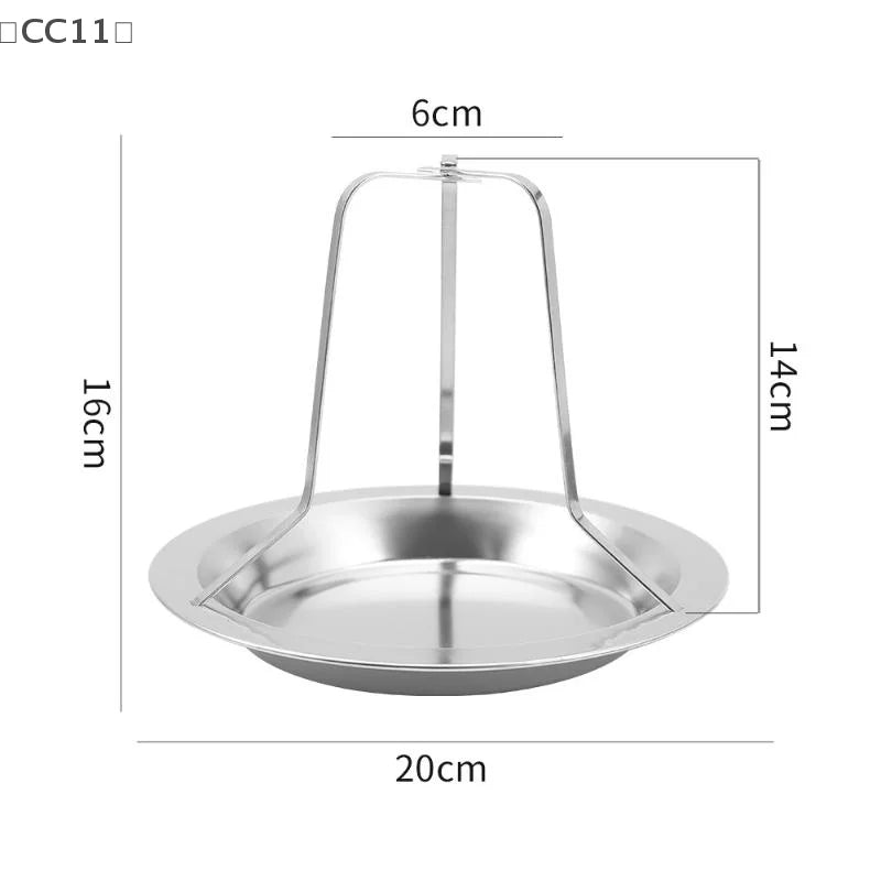 CC11Stainless Steel Chicken Roasting Stand Indoor Outdoor Cooking Qme