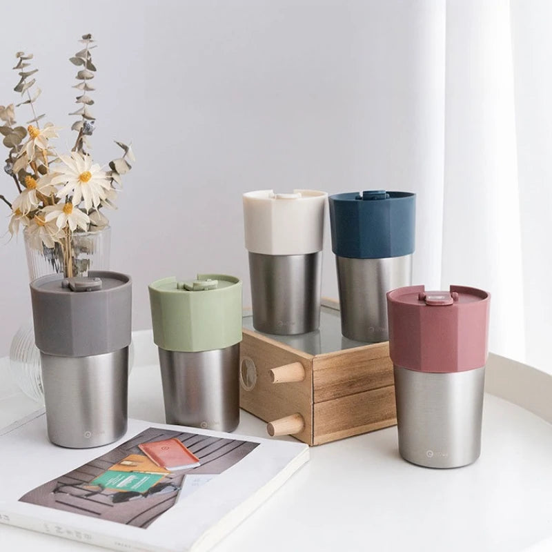 Stainless Steel Double-wall Insulated Office Coffee Mug Qme