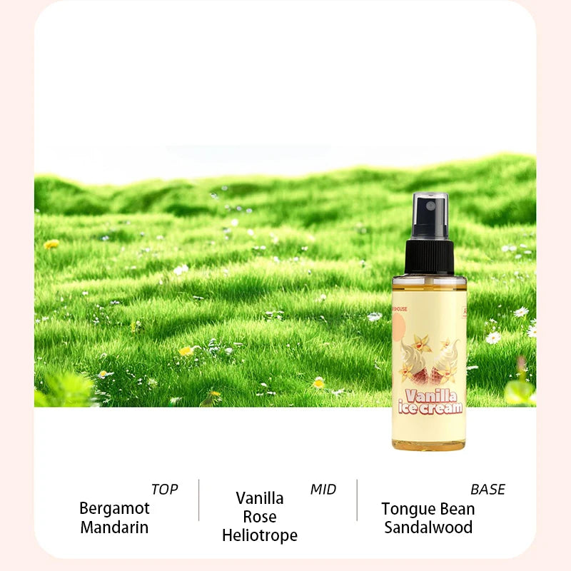Alcohol-free Car Deodorant Spray Cocoa Strawberry Vanilla Cake Fresh Qme Vanilla 100ml