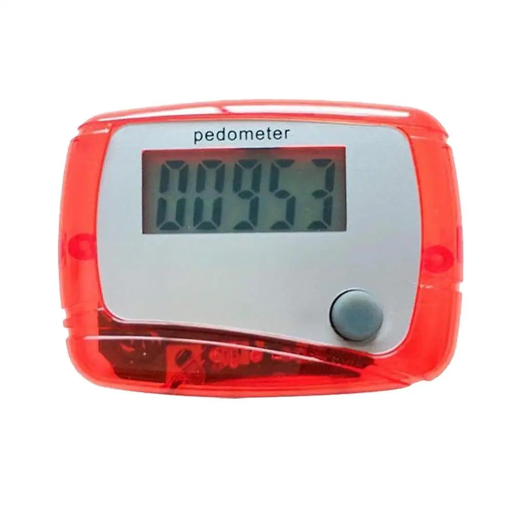 Pedometer for Walking Portable Clipping Walk Meter Senior Steps Counter for Sports Running Training Hiking Backpacking Travel Qme Red