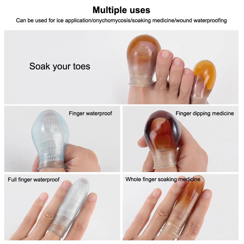 Waterproof Soak Potion Finger Cots Protective Covers Toe Injuries Qme