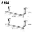 Stainless Steel Towel Rod,drillless Cabinet Door Rack Hanging Towels,Bathroom Accessories Door,Kitchen/bathroom Storage Qme 23.5CM-2PCS