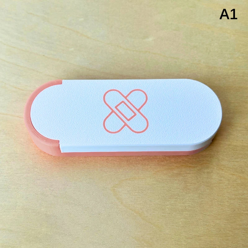 Cute Band-aid Storage Box Portable Sliding Toothpicks Swabs Dental Qme A1