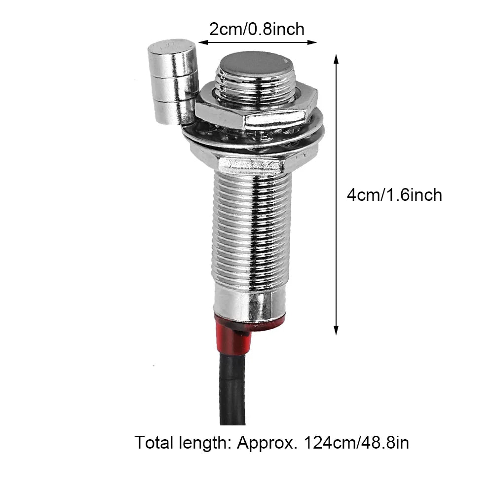 Odometer Sensor Cable Odometer Sensor Cable with 3 Magnet for Digital Speedometer Motorcycle Tachometer Tachometer Sensor Cable Qme