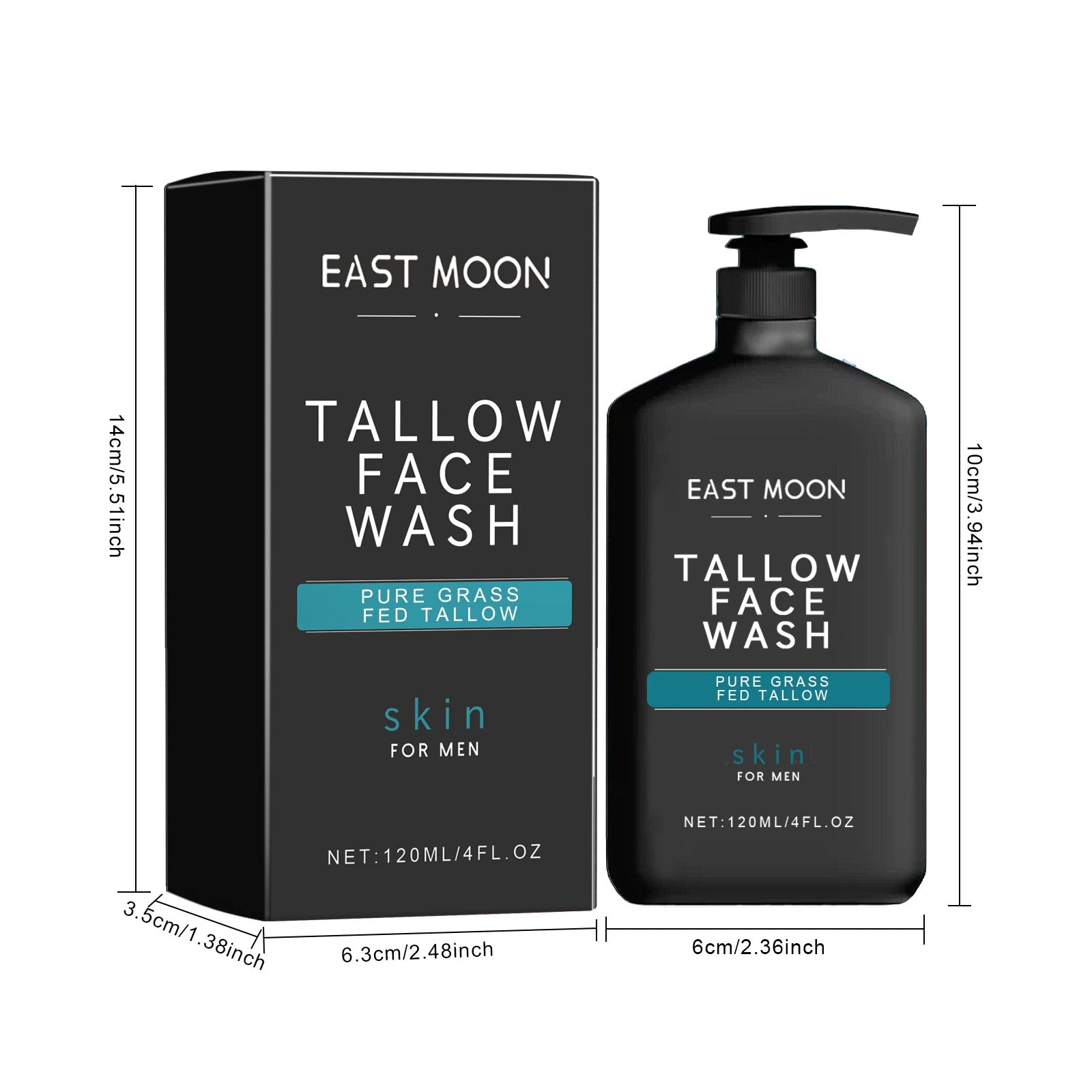 Men's Daily Face Wash Deep Cleansing Pore Oil Control Remove Acne Blackhead Brightening Facial Cleanser for Refreshed Skin Qme