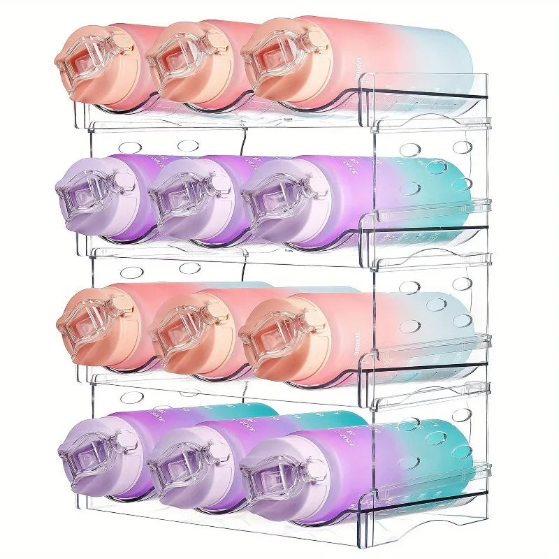 Modular Expandable Cup Storage Rack 2 3 Layers Transparent Organizer Qme