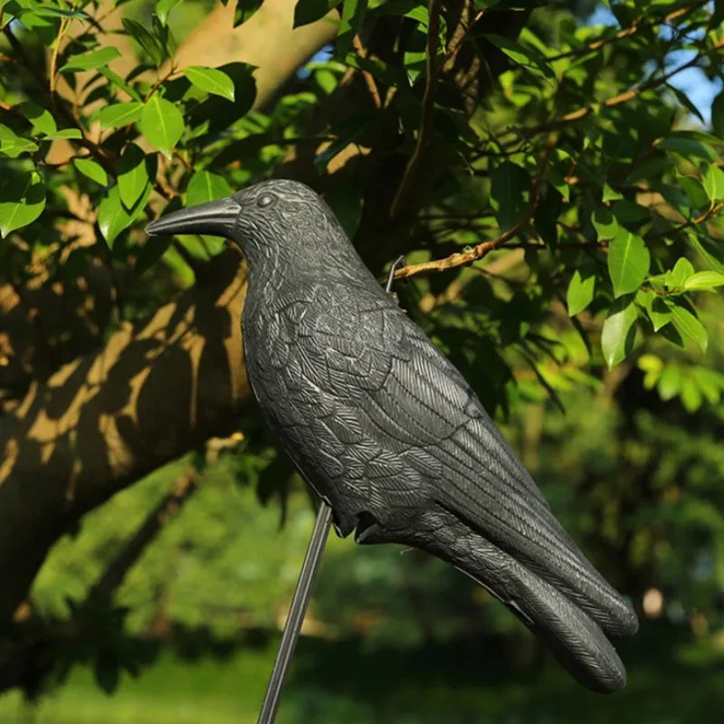 Simulated Black Crow Ornament Used for Bird Pest Control in Orchards Outdoor Garden Decoration Simulation Plastic Crow Crafts Qme