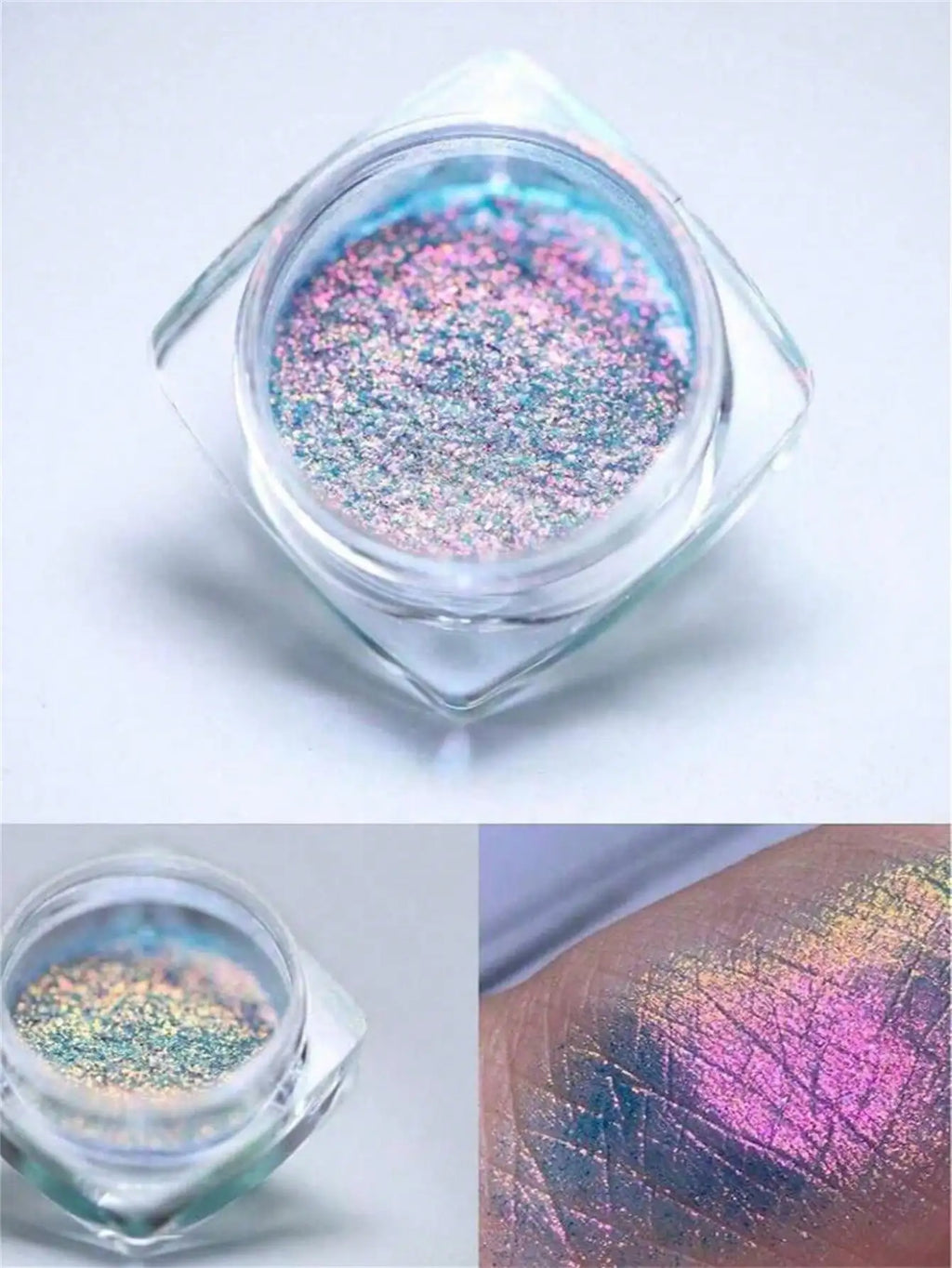 Y2K Polarized Nail Powder Hypoallergenic Chameleon Glitter Art Aurora Qme