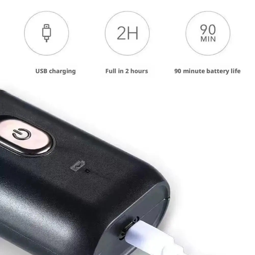 Men's Electric Shaver Shaving Tool Usb Rechargeable Portable Mini Qme