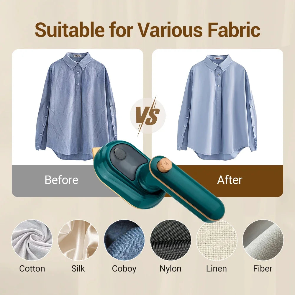 Mini Garment Steamer Steam Iron Handheld Portable Home Travelling For Clothes Ironing Wet Dry Ironing Machine Home Appliance Qme