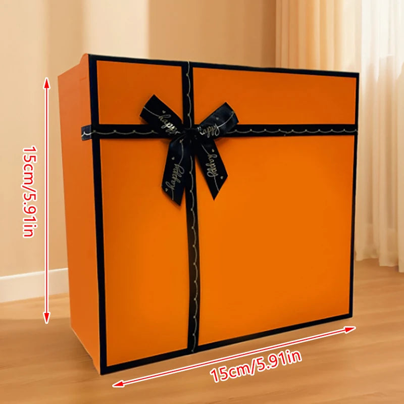 Orange Bow Box Premium Wedding Birthday Valentine Wrap Qme