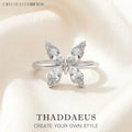 Ring Happy Butterfly White Stones Europe Fine Jewerly For Women Summer Romantic Gift In 925 Sterling Silver Qme Silver 8