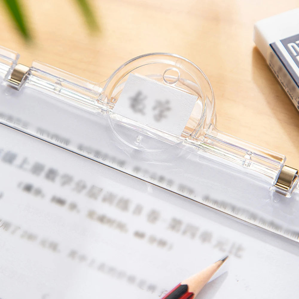 Transparent Clip Stationery Folder Paper Folder Blackboard Book Clip A4 White Board Magnetic Clip Qme