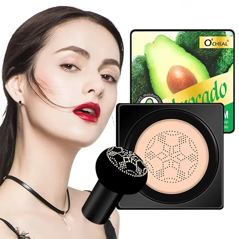 Air Cushion CC Cream Mushroom Head Puff Moisturizer Concealer Qme