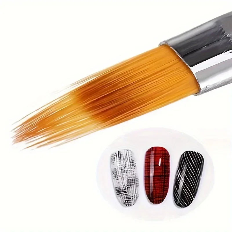 Professional Ombre Nail Art Brush - Gel Manicure Brush for Gradient Designs, Precision Tip for Detailed Nail Polish Application Qme