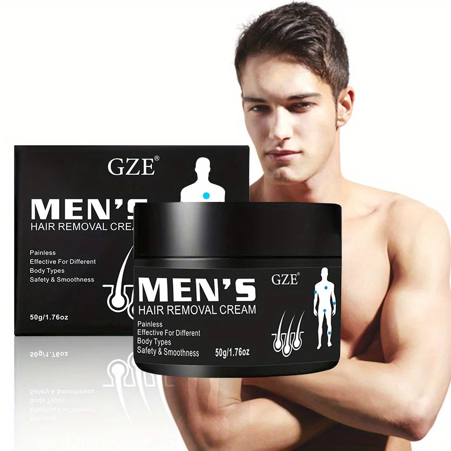 GZE Smoothing Hair Removal Cream For Men Private Part Legs Underarm Armpit Chest, Men's Whole Body Hair Remove Cream Qme GZE060