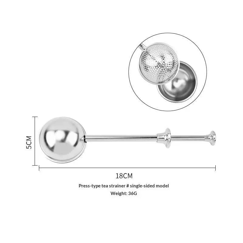 Stainless Steel Long Handle Tea Infuser Fine Mesh Rust Resistant For Home Office Loose Leaf Tea Brewing Qme A3