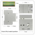 6IN1 Din Rail AC Monitor 110V 220V 380V 100A Voltage Current Power Factor Active KWH Electric Energy Frequency Meter. Qme 1set