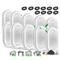Ten pack suitable for 12 oz/3.2L and 64 oz/2L pet automatic fountain water dispenser filter accessories Qme WHITE