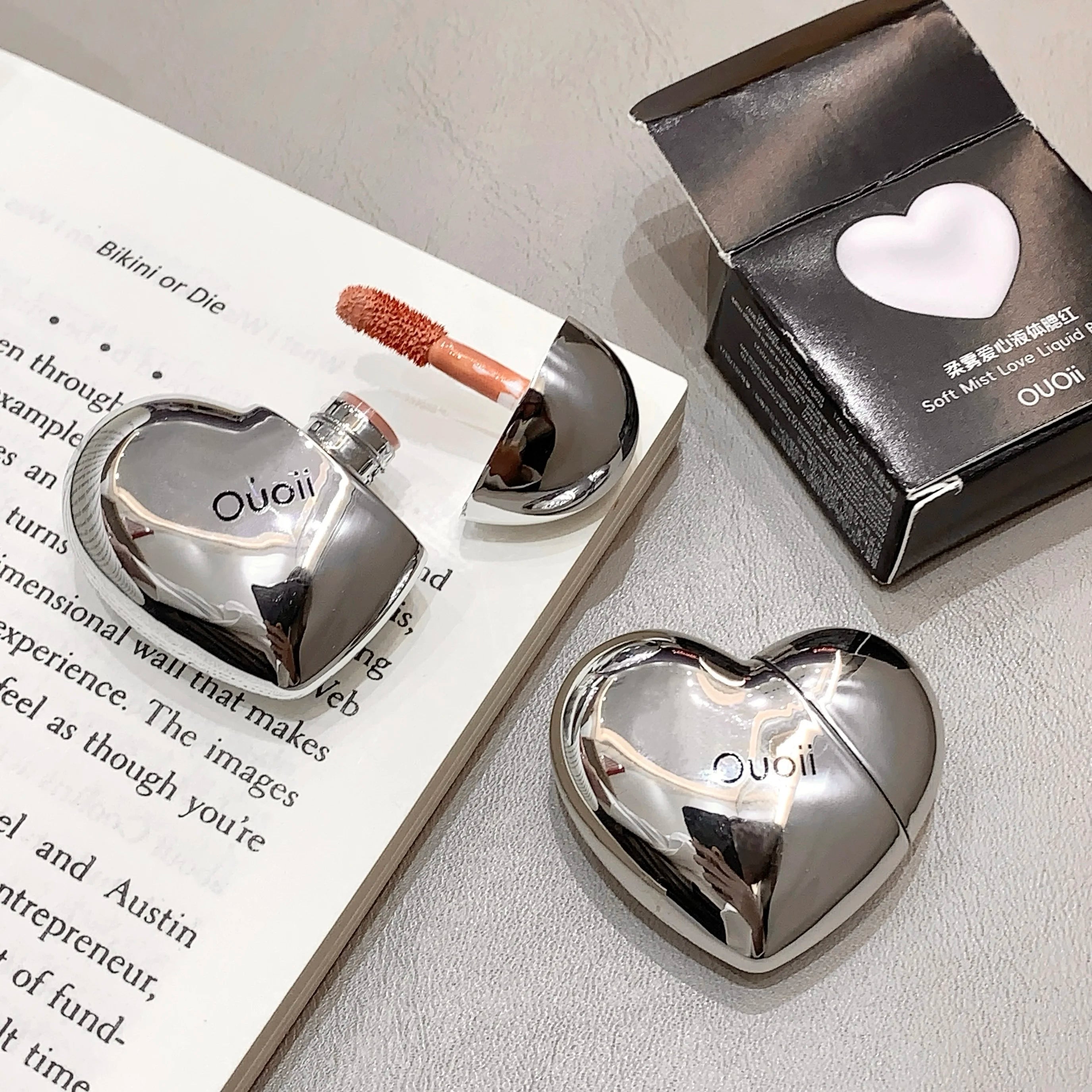 Beautiful Heart Shape Matte Liquid Blush Highly Pigmented Lightweight Qme
