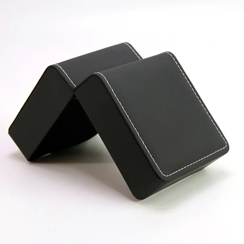 Portable Watch Box PU Leather Watch Case Organizer Storage Holder for Men Women Bracelet Vintage Jewelry Box with Leather Pillow Qme 59MatteB