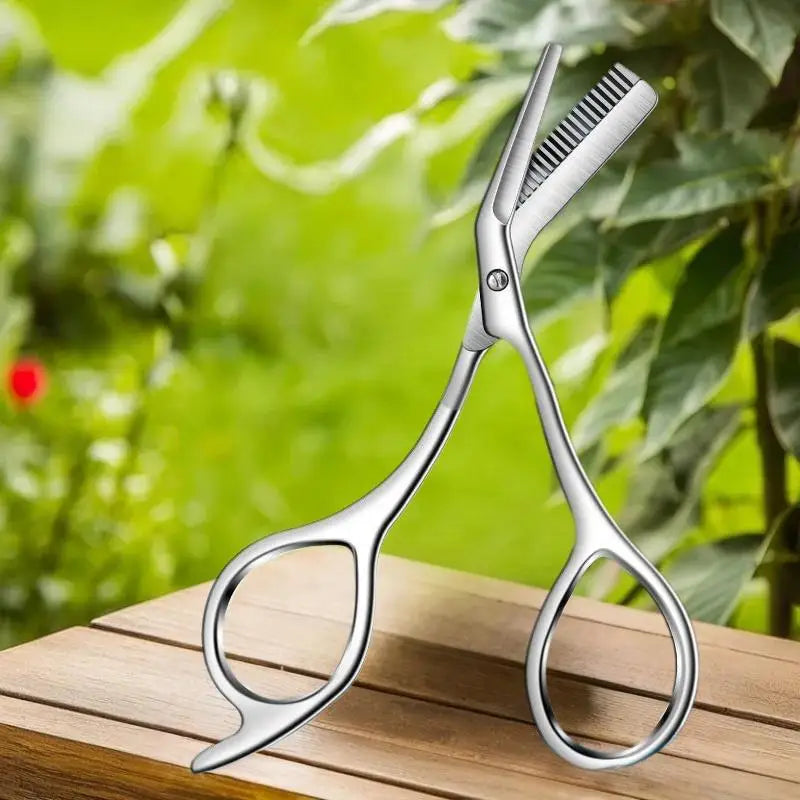 Professional Eyebrow Trimming Scissors Stainless Steel Combs Grooming Qme