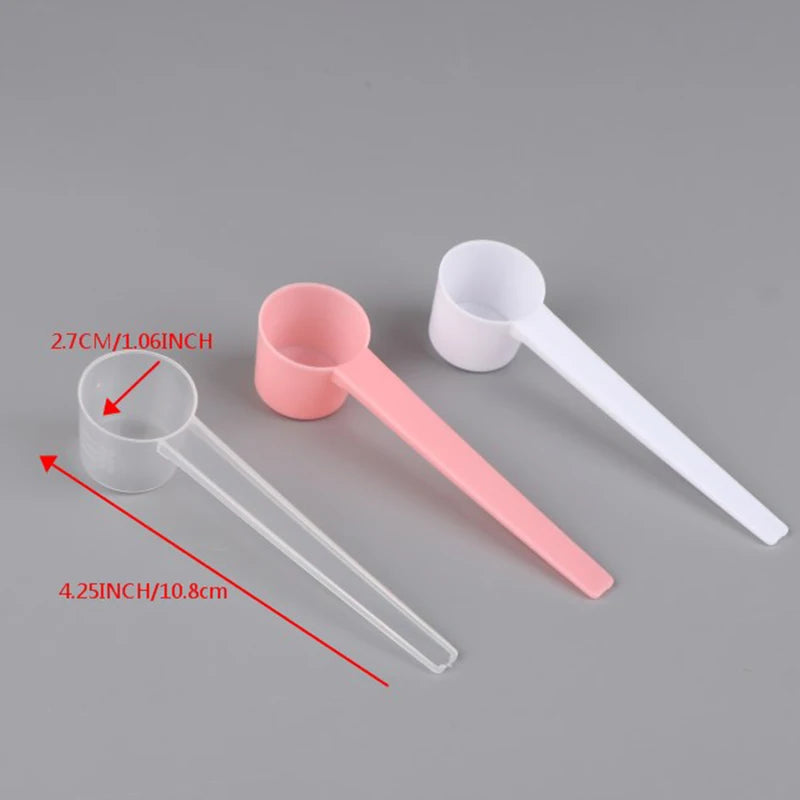 10Pcs 5g Measuring Spoons Coffee Protein Milk Powder Scoop Home Kitchen Gadgets DIY Plastic Measuring Spoon Qme