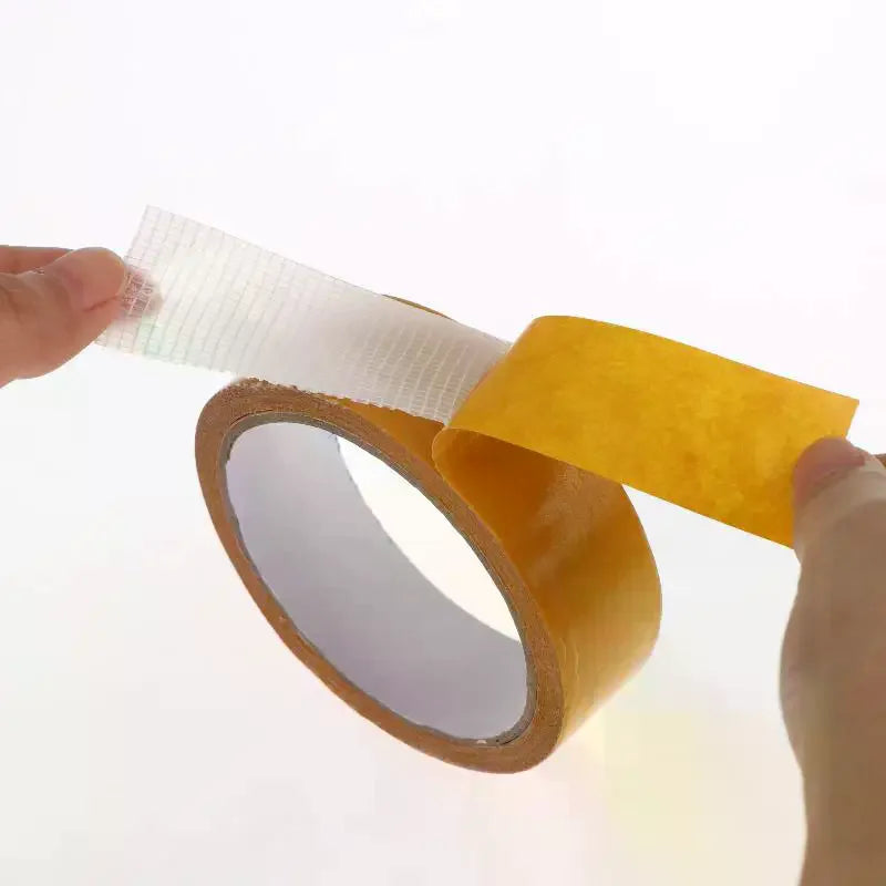 Super Traceless Carpet Adhesive Double Sided Cloth Base Tape With Strong Fixation High Viscosity For Waterproof Translucent Mesh Qme