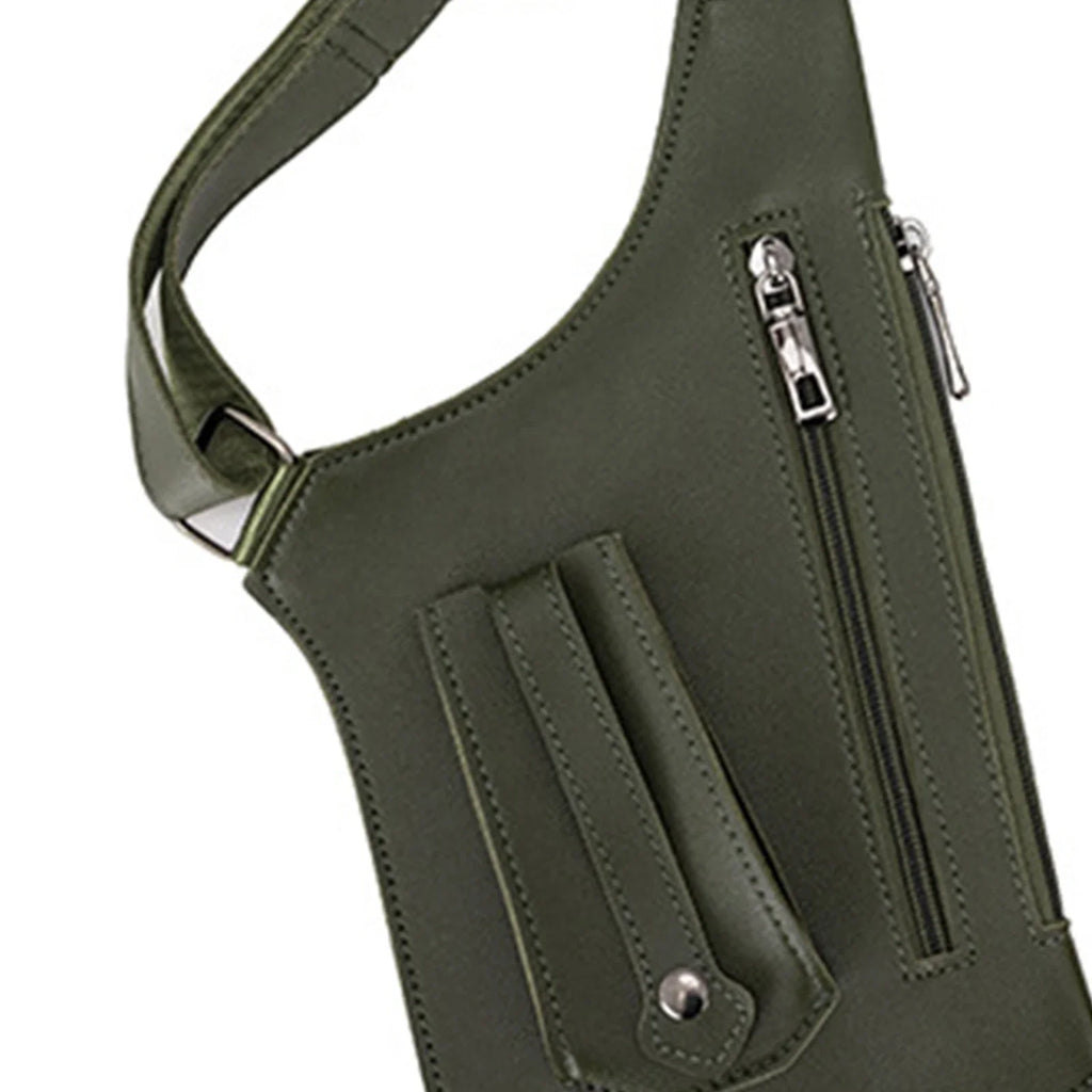 PU Leather Double Shoulder Armpit Bag Anti-Theft Underarm Strap Wallet Pocket Holster Bags for Men Women Travel Outdoors Bags Qme