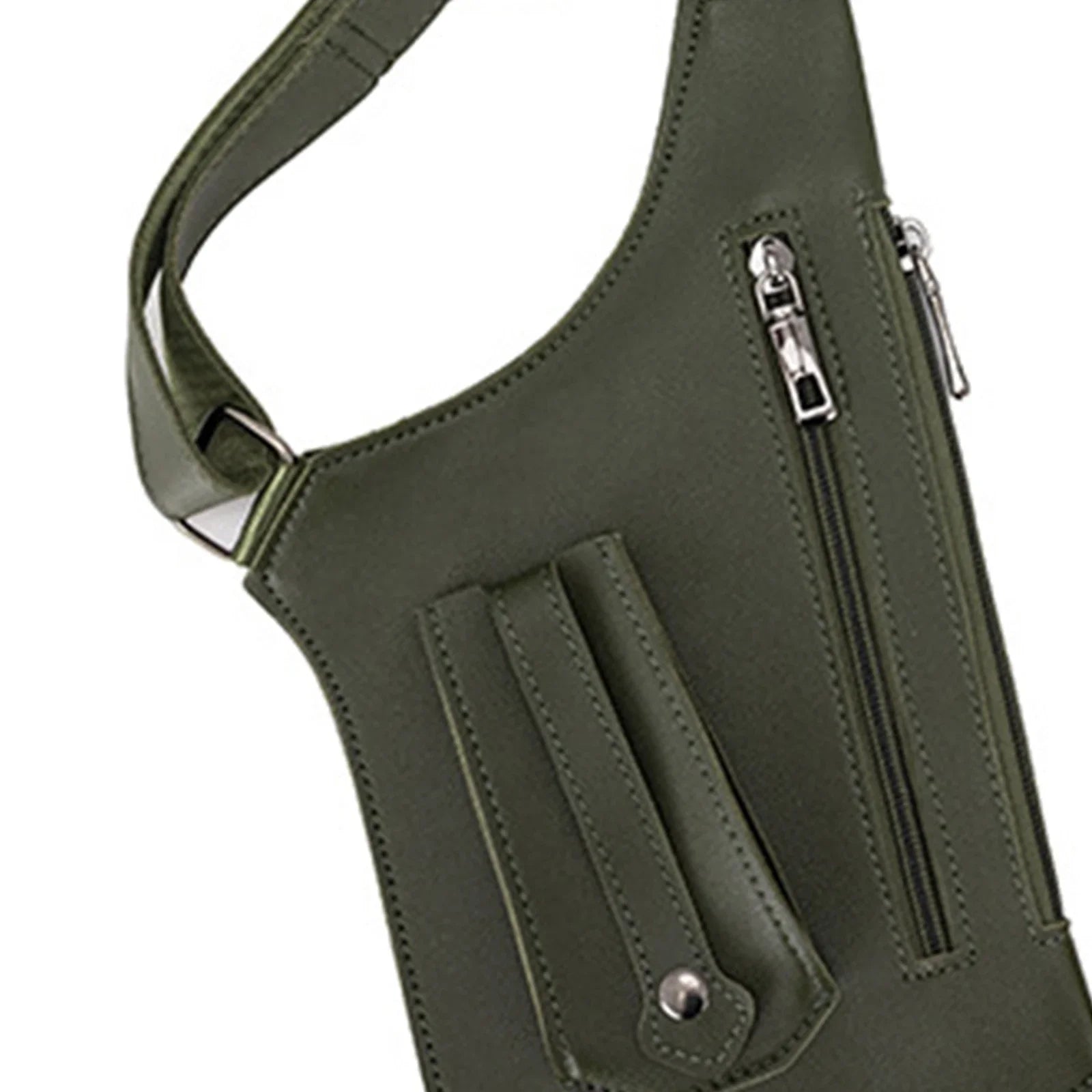 PU Leather Double Shoulder Armpit Bag Anti-Theft Underarm Strap Wallet Pocket Holster Bags for Men Women Travel Outdoors Bags Qme