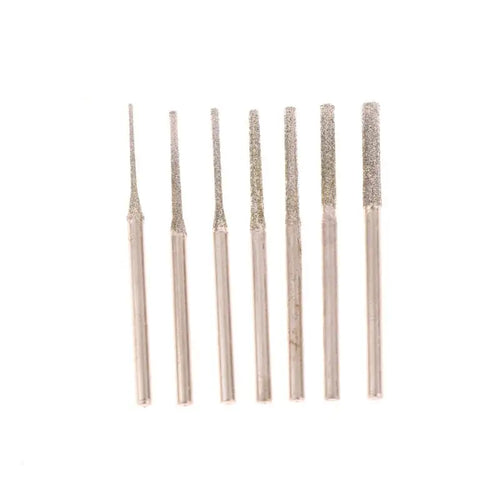 10Pcs 0.8/1/1.2/1.5/1.8/2/2.5MM Diamond Coated Drill Bits With 2.35MM Shank For Glass Jade Jewelry Grinding And Polishing Qme