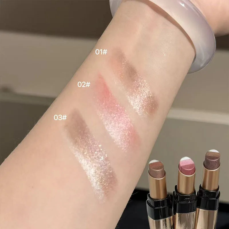 Three Gradient Pearlescent Eye Shadow Stick Water&sweatproof Qme