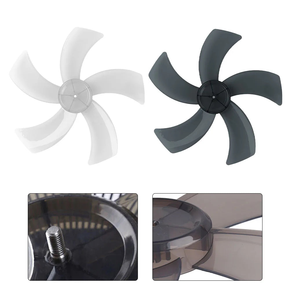 16 Inch Household Plastic Fan Blade 5 Leaves Stand/Table Fanner Replacement Accessories With Nut Cover For Pedestal Fan Qme