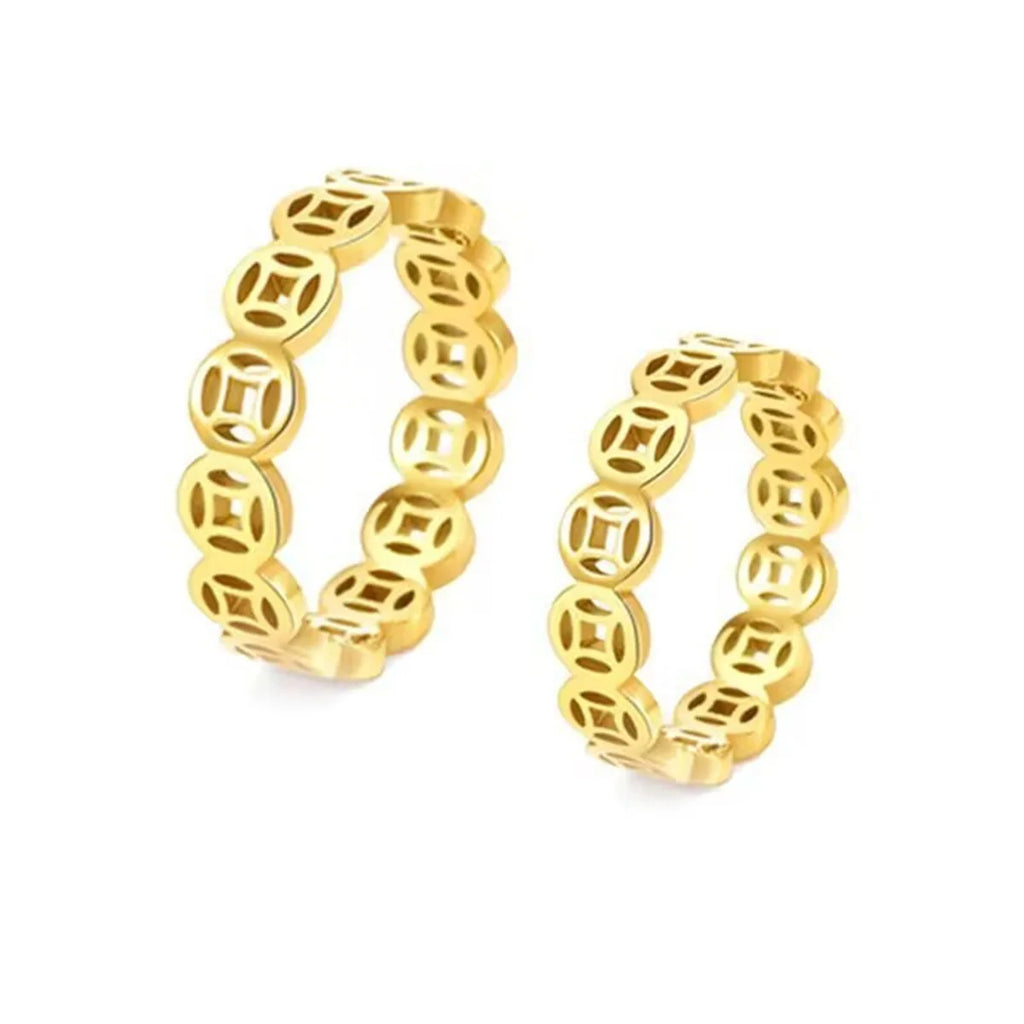 Vintage Copper Coin For Men Money Catcher Classic Versatile Hip Hop Wealth Luckly Finger Rings Jewelry Accessories Gifts Qme
