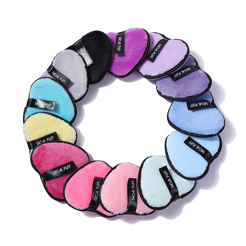 Heart-shaped Makeup Remover Pad Cleaning Tool Face Washing Travel Qme