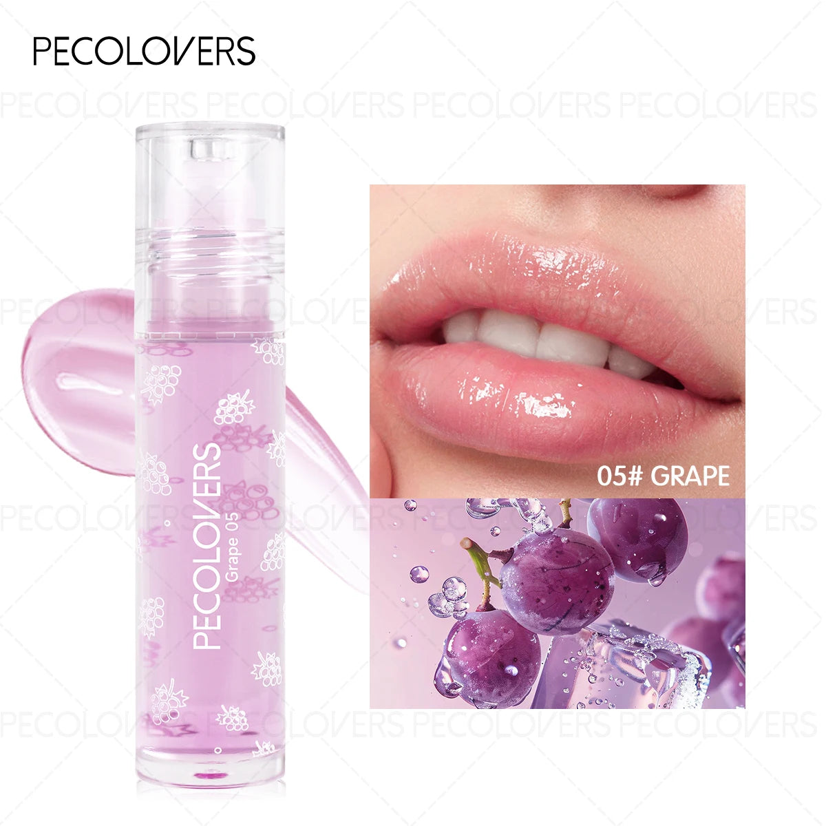 Transparent Fruit Flavor Roll-on Lip Oil Mirror Shine Glass Look Mini Qme 05