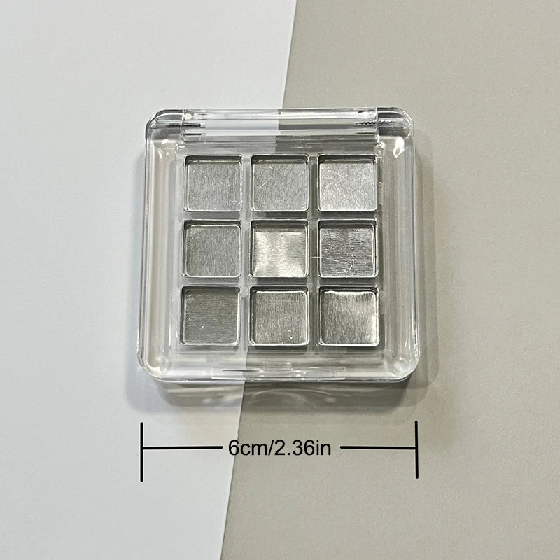 9 Grids Empty Eyeshadow Case Palette Eye Makeup Storage Dish Women Qme