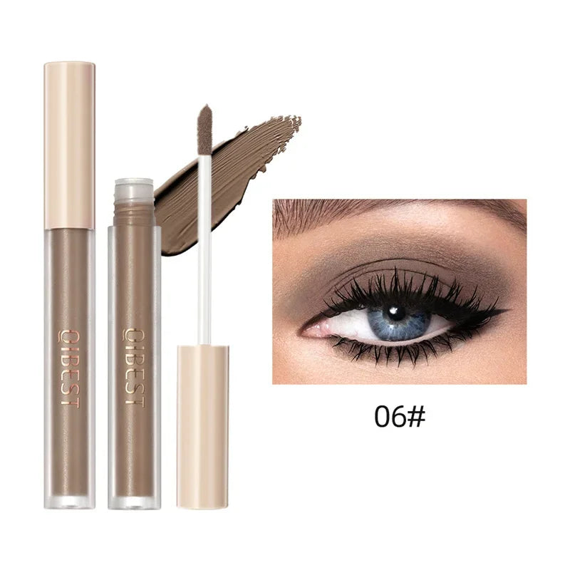 8 Colors Matte Nude Eye Bronzer Liquid Eyeshadow Waterproof Long Lasting Eye Shdaow Natural Cheek Contour Woman Makeup Cosmetic Qme 06 1PCS